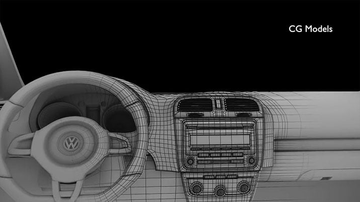 車子的內裝也是數位3D